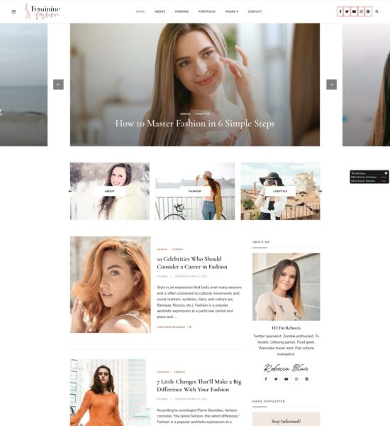 free feminine fashion wordpress