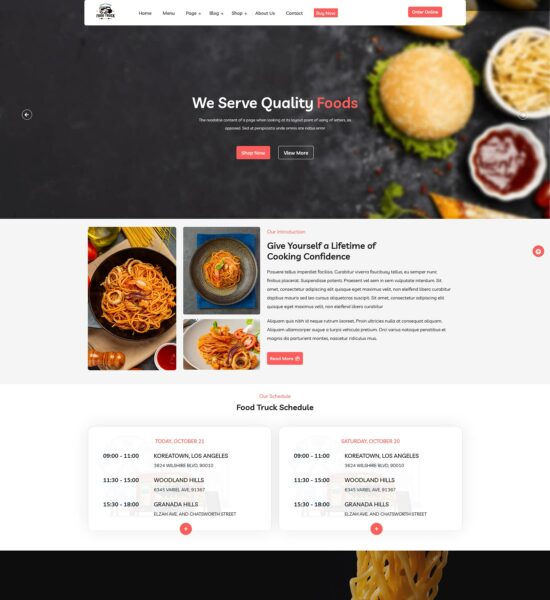 free food truck lite theme