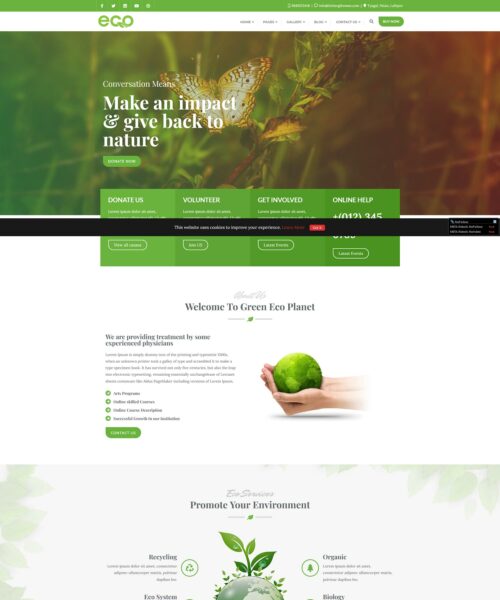 free fully green wordpress theme