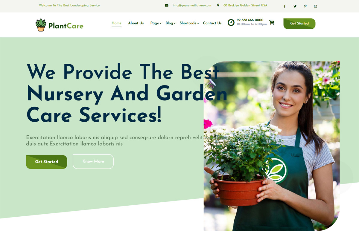 Free Garden Landscape WordPress Themes