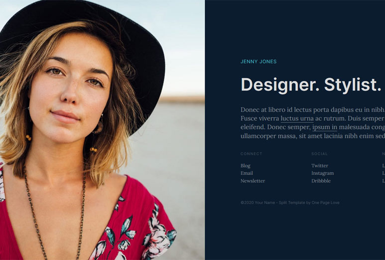 Free One Page Website Templates