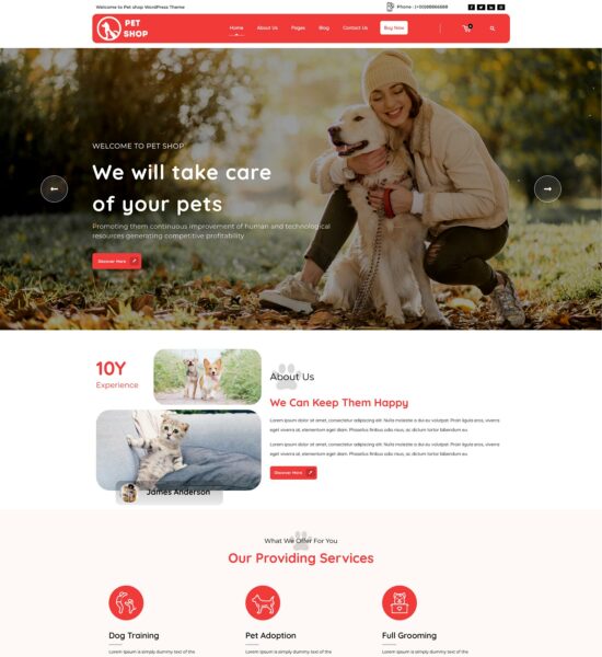 free pet rescue lite wordpress theme