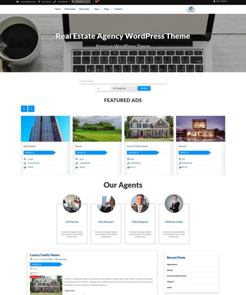 free real estate agency wordpress