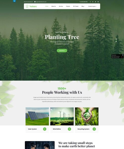 free skt green environment wordpress