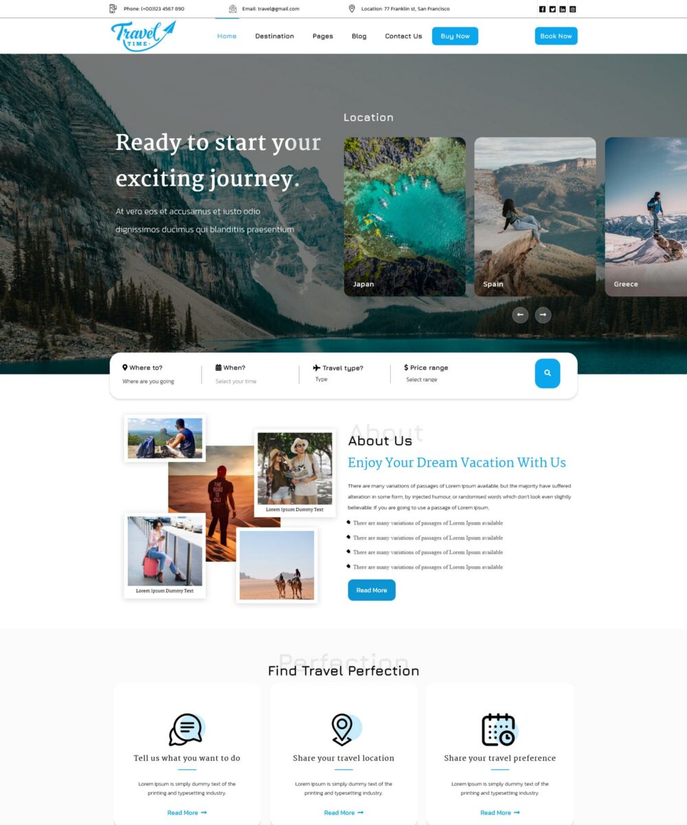 33 Best Free Travel WordPress Themes for Tour Trips Blog - freshDesignweb