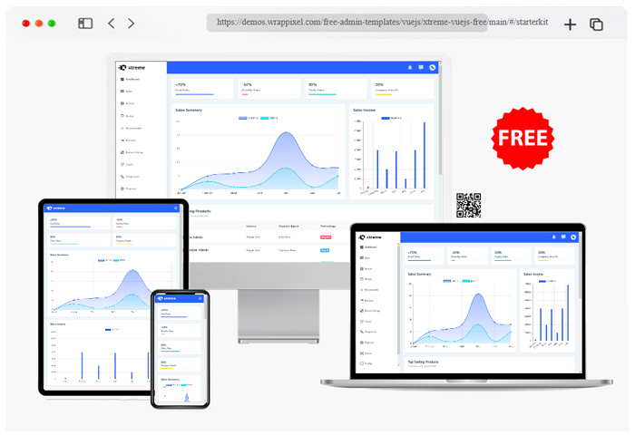free xtreme vuesax admin lite