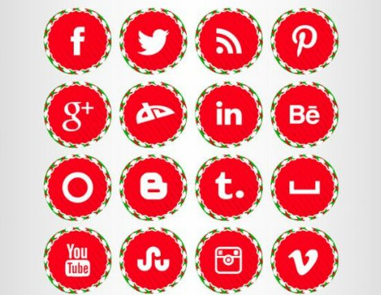 free christmas social media icons