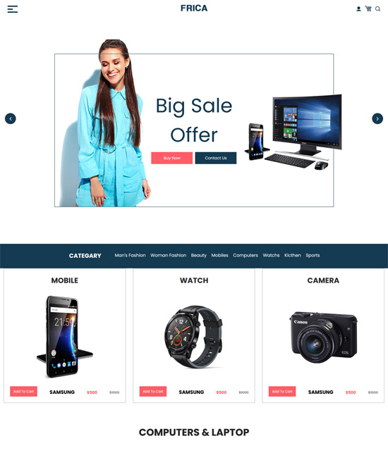 45+ Best Free eCommerce Website Templates 2024 - freshDesignweb