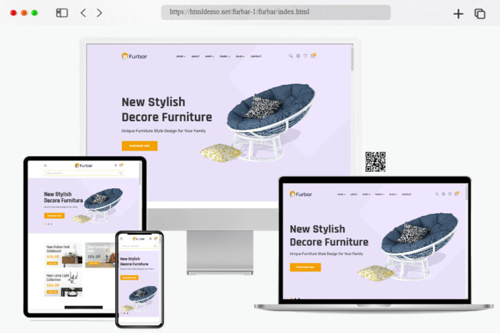 furbar furniture ecommerce bootstrap template