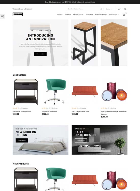 furni furniture magento theme