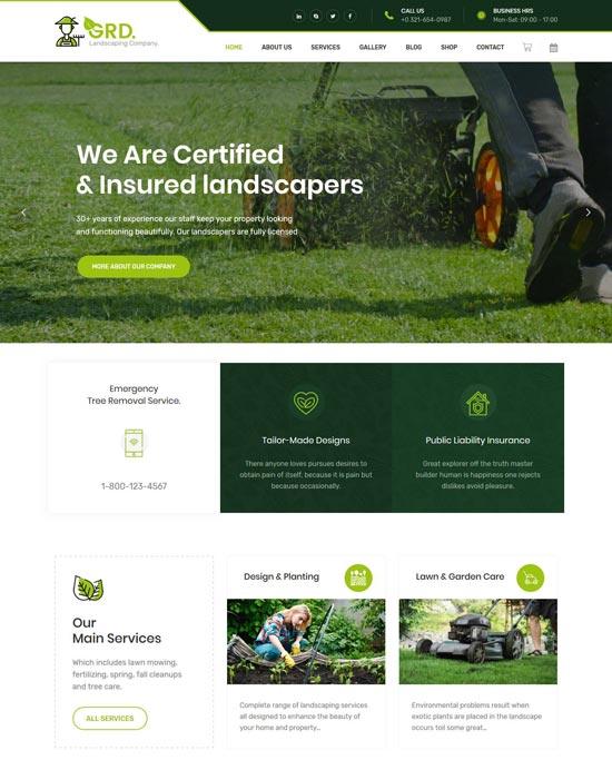 grd garden landscaper html template