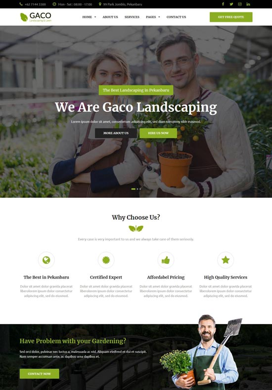 gaco landscaping html template