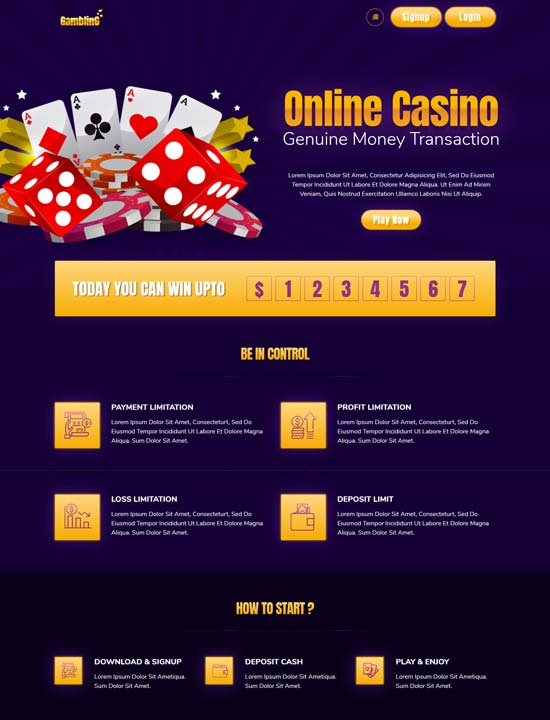 gambling gambling html template