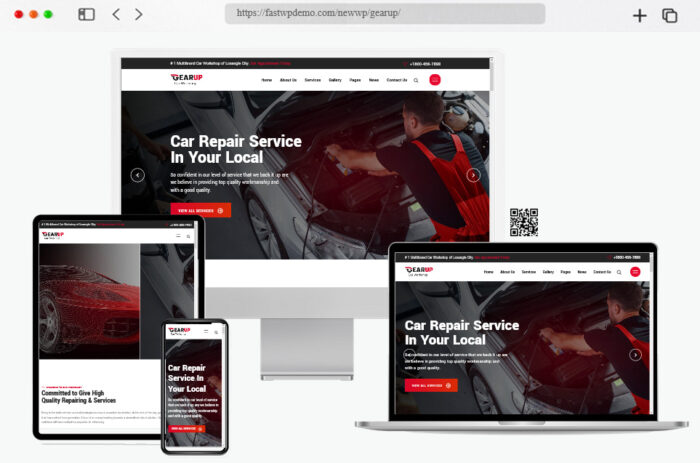 gearup car repairing wordpress theme