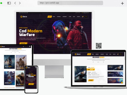 geco gaming website theme