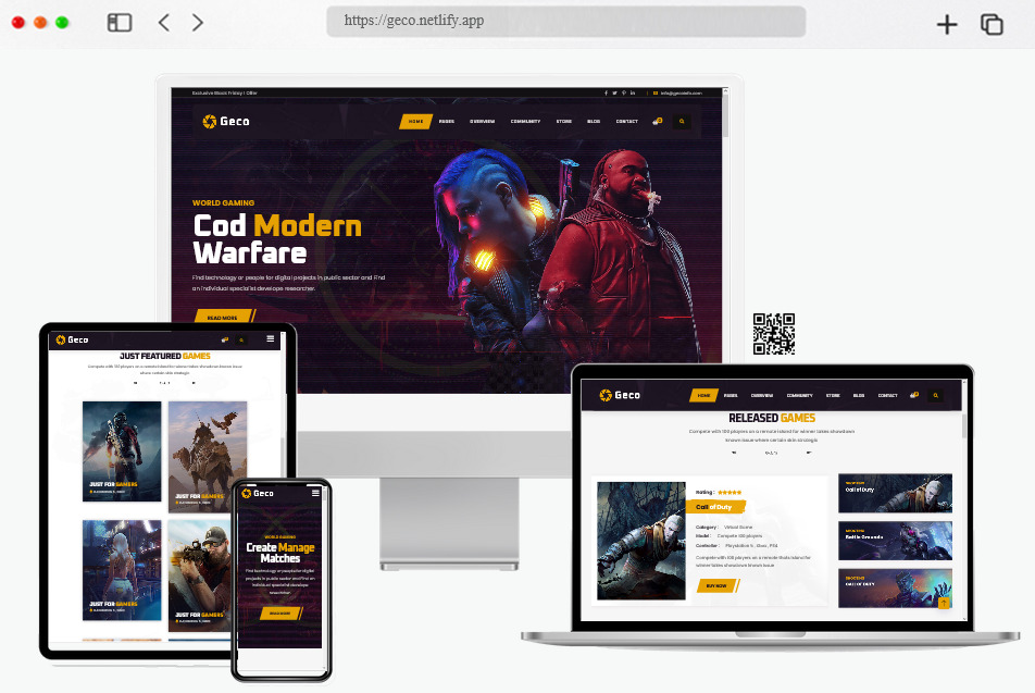 Best Website Gaming Template for eSports Organizations - Zemez