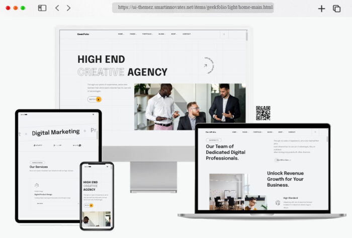 geekfolio creative website template