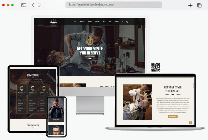 gentlecut grooming salon wordpress theme