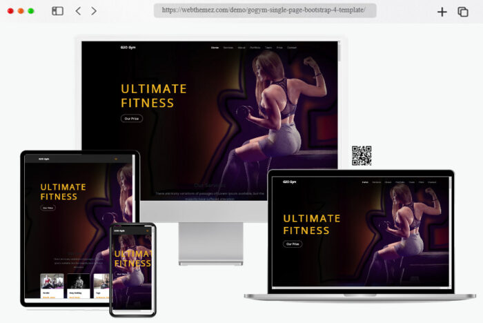 gogym health and fitness dynamic template