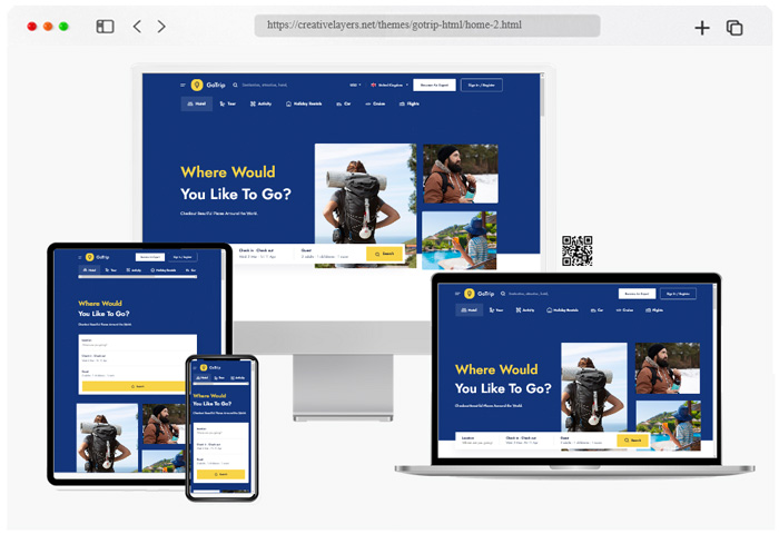 gotrip travel tour agency html template