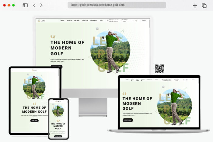 gofo golf course club wordpress theme