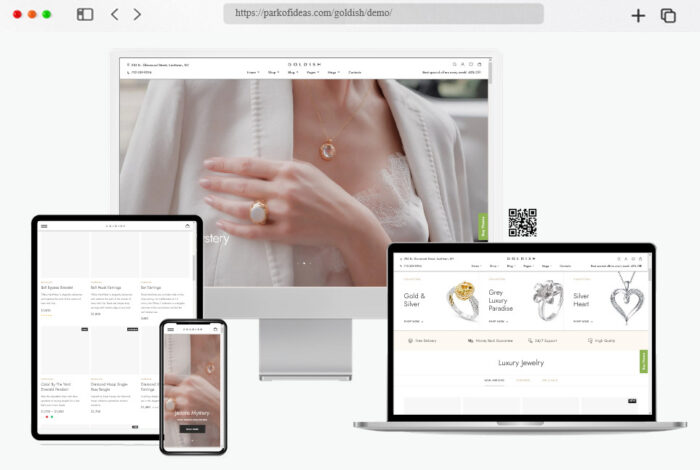 goldish responsive jewelry theme