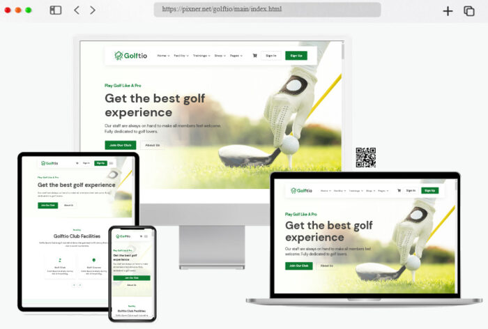 golftio golf club html template