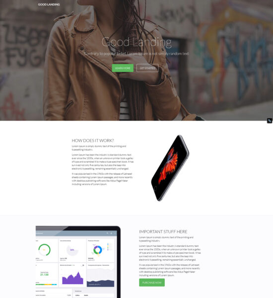 goodlanding bootstrap landing page template