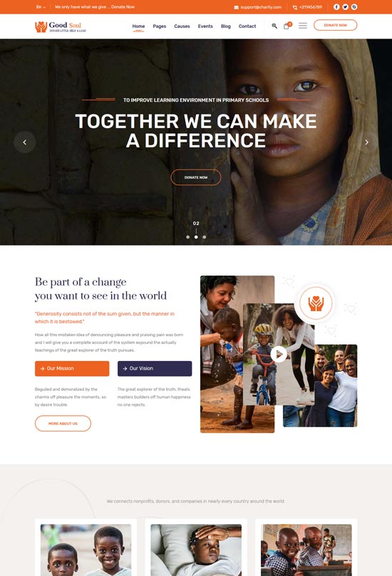 70+ Best Charity WordPress Themes 2022 - freshDesignweb