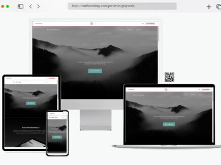 grayscale free one page bootstrap theme