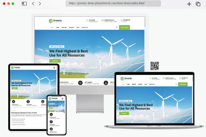 greenly ecology solar energy html template