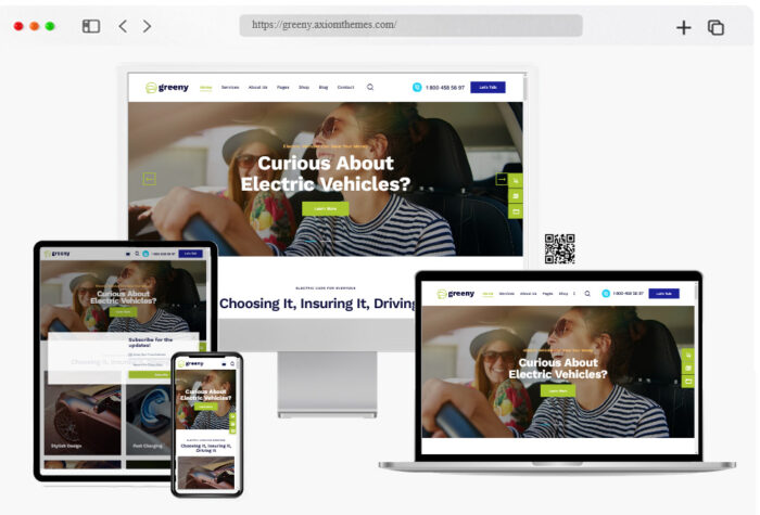 greeny electric car dealership wordpress theme