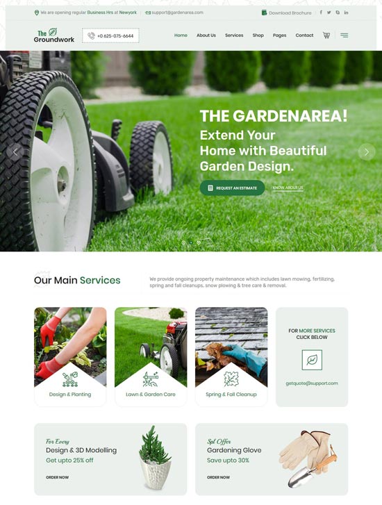 ground work landscaping html template