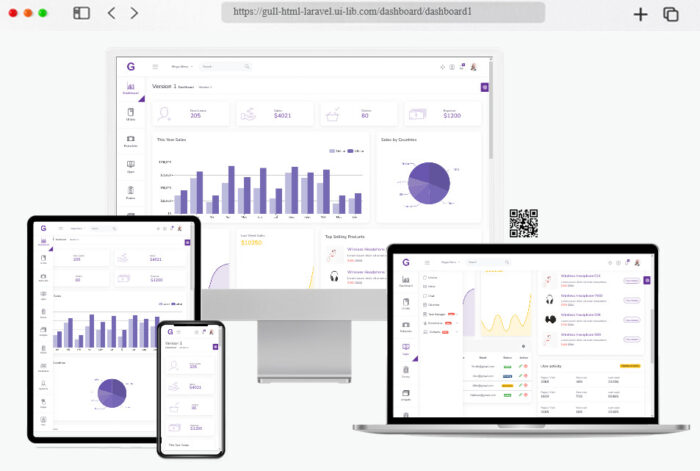 gull bootstrap laravel admin dashboard template