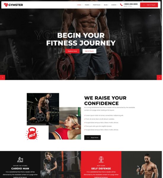 gymster fitness gym html template