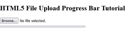 html file upload progress bar