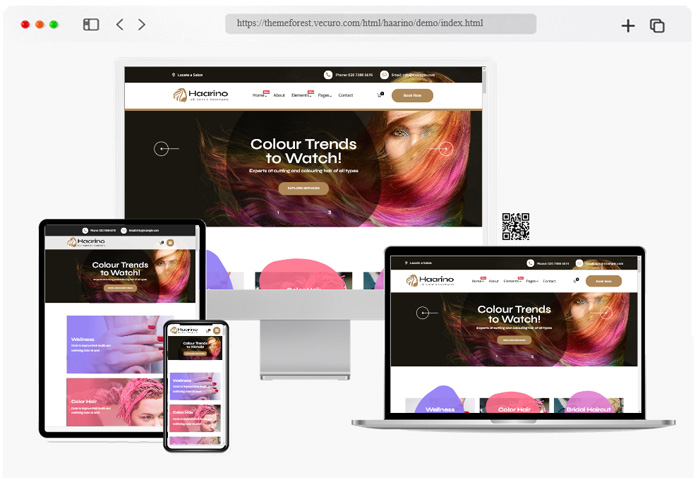 haarino hair beauty salon html template