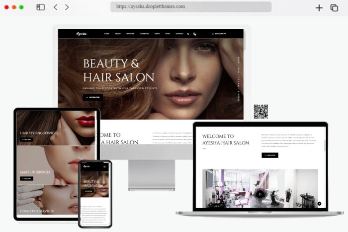 hair salon theme with online booking