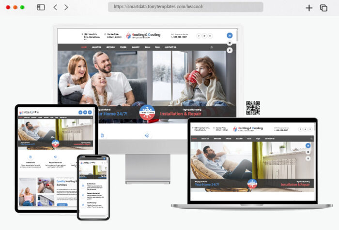 heacool air conditioning wordpress theme