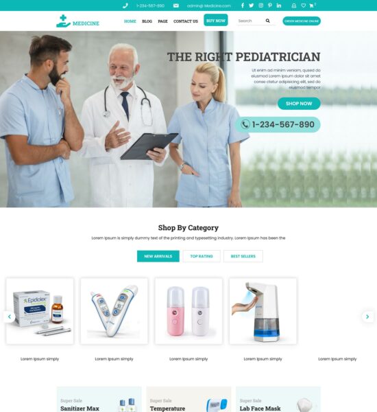 health care hospital wordpress