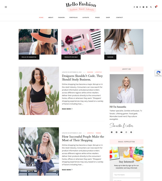 15 Best Free Fashion Model Lifestyle WordPress Themes 2024 - freshDesignweb