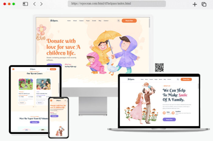 helpass charity nonprofit html template