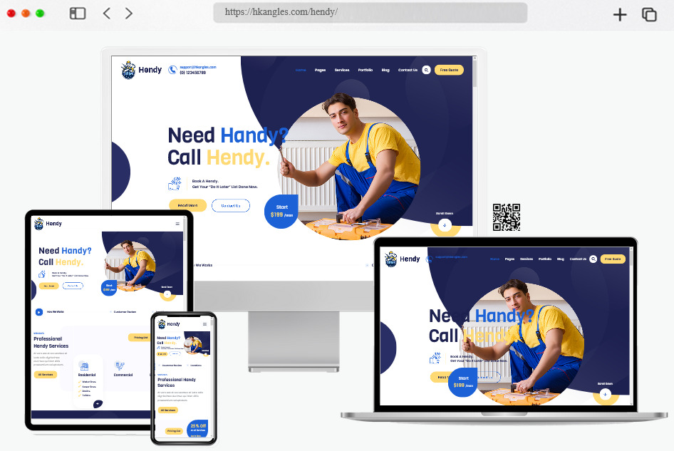 hendy handyman service wordpress theme