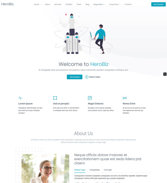 herobiz bootstrap business template