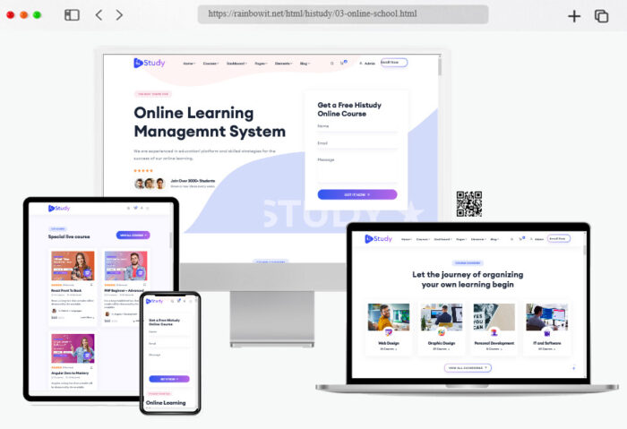 histudy online courses ducation template