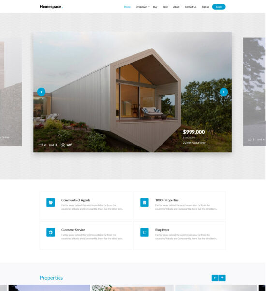 homespace real estate template free download