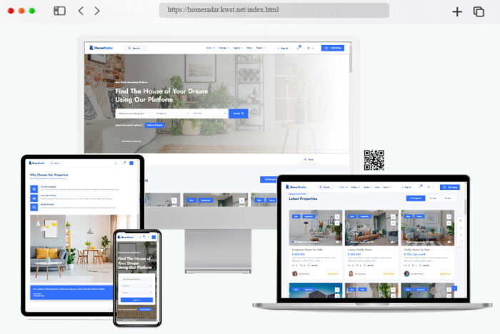 homeradar directory listing real estate template