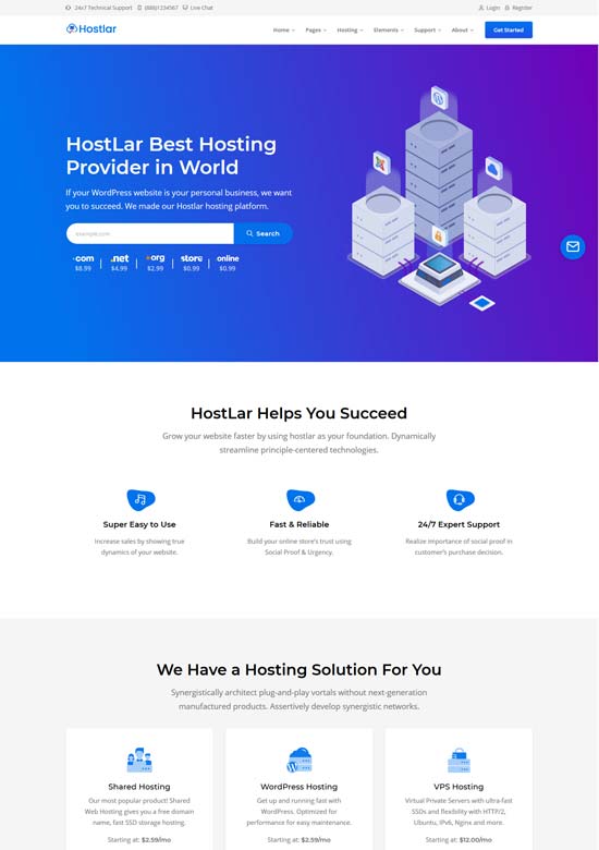 Hostlar Domain Hosting HTML5 Template