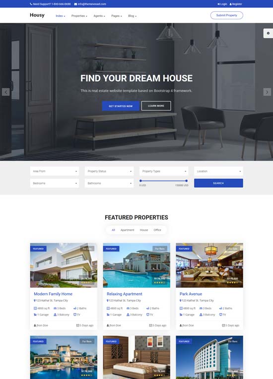 Housy Real Estate HTML Template