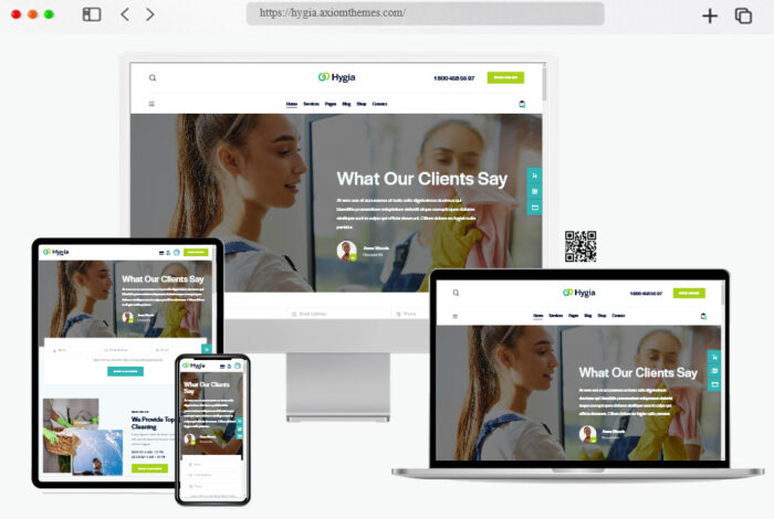 hygia cleaning services wordpress theme